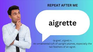 How to SAY and USE AIGRETTE [upl. by Raual622]