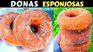 DONAS caseras ESPONJOSASDulce Hogar Recetas [upl. by Nerraf]