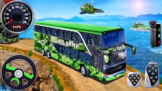 Army Soldier Bus Driving Simulator  Offroad US Transport Duty Driver  Android GamePlay [upl. by Naryt359]