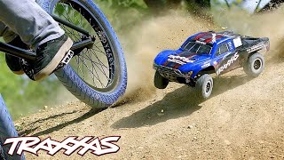 RC vs BMX Freestyle  Traxxas Slash 4X4 [upl. by Nasar]