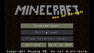 Minecraft for MSDOS prototype 1 [upl. by Constancia]