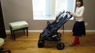 Folding the Valco Baby Snap Duo Stroller by a kid [upl. by Atsocal]