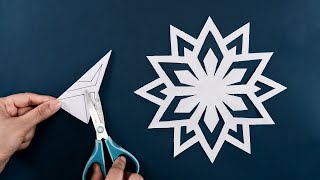 How to make Snowflakes out of paper in 5 minutes  Paper Snowflakes 37 [upl. by Eanert]