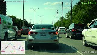 Driving on Dixie Road from Mississauga to Brampton 4K 2018 [upl. by Ariday]