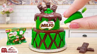 Satisfying Miniature Chocolate Milo Cake Decorating Ideas  ASMR Cooking Mini Food [upl. by Michell]