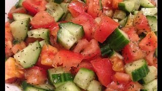 How To Make Lebanese Healthy Salad  طريقة تحضير السلطة على الطريقة اللبنانية [upl. by Itsrejk330]