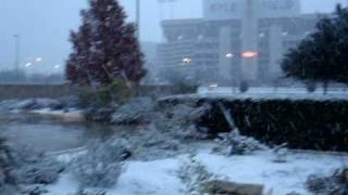 College Station Texas Texas AampM Snow 2008 [upl. by Yraht]