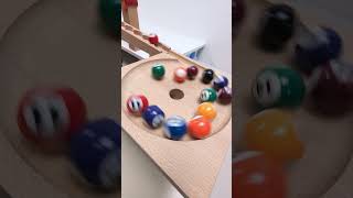 marble Run Race ASMR 125 Wooden Wave Course Colorful Marbles marblerun marblerunrace asmr [upl. by Htrap]