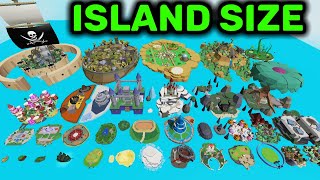 ISLAND Size Comparision Blox Fruits All Seas amp Islands Roblox [upl. by Tronna]