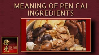 Meaning of Pen Cai Ingredients  Decoding Chinese New Year Pen Cai CNY 2024 [upl. by Anileda]