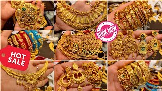 10 gram মধ্যে jhumka sitahar chatai necklace under 1lakh gold design with priceparashmanijewelle [upl. by Sucramed]