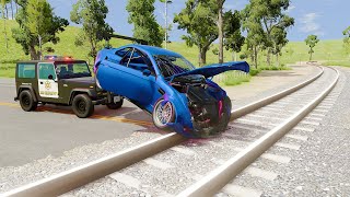 Mobil vs Rails 16  BeamNG Drive [upl. by Ailecara288]