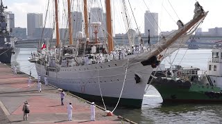 El Buque Escuela quotEsmeraldaquot de la Armada de Chile llegó al puerto de Tokio [upl. by Kruter906]