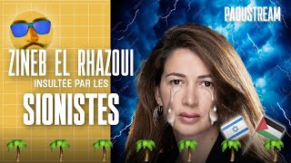 GAZA  ZINEB EL RHAZOUI INSULTÉE PAR LES PROSIONISTES [upl. by Cammi]