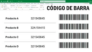 ✅Crear CÓDIGO DE BARRAS en Excel GRATIS 2024 [upl. by Uolymme]