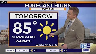 Warmer summerlike heat returns to Portland [upl. by Ivett]