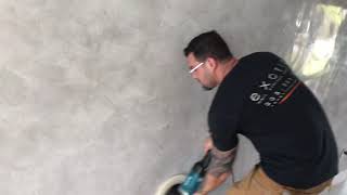 Venetian plaster buffing the wax [upl. by Bertasi633]