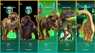 gigantosaurus vs kingkong vs trex vs cryolophosaurus vs brontosaurus [upl. by Lairbag]