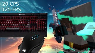 Bedwars ASMR Keyboard amp Mouse Sounds  Hypixel Bedwars [upl. by Arretnahs]