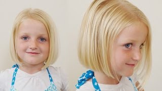 How to Cut little Girls Hair  Basic Bob Haircut  Short Haircuts for Girls [upl. by Fuller]