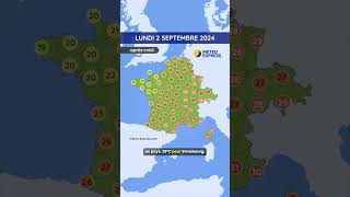 Météo du Lundi 2 au Mercredi 4 Septembre 2024 [upl. by Elery150]