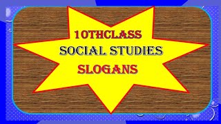 Imp SLOGANS in 10th class social studies for exams by Krishnaveni [upl. by Allak9]