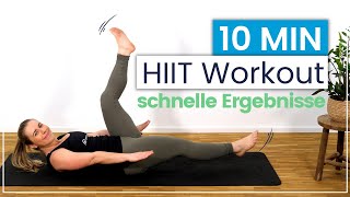 Bauchfett verlieren 10 Minuten HIIT Workout für schnelle Ergebnisse amp 3 wichtige Tipps [upl. by Arlyne900]