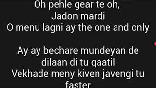 I AM A RIDER SONG LYRICS IN ENGLISHI AM A RIDER SONG LYRICS [upl. by Lladnor]