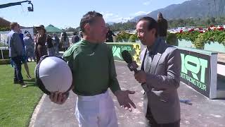 Entrevista a Frankie Dettori Santa Anita Park  4 de Abril 2024 [upl. by Nnayr]