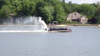 225 HP Pentatoon Pontoon Rooster Tail [upl. by Persons619]