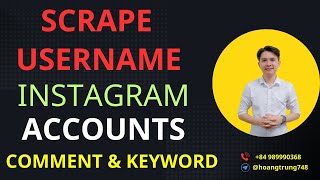 Tool Scrape Usernames Instagram Account  Checker Comment  Finder By Keyword [upl. by Neersin458]