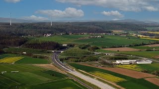 Weiterbau der A49 Die Anschlussstelle Schwalmstadt und Brücke Biedenbacher Teiche im Mai 2024 [upl. by Abelard]