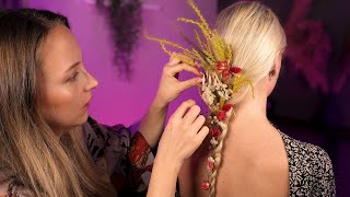 ASMR quotPerfectionist Hair Decoratingquot Intricate Dried Flower Fixing amp Hair Styling [upl. by Grote]