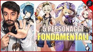 5 PERSONAGGI FONDAMENTALI F2P su GENSHIN IMPACT GUIDA GENSHIN IMPACT ITA [upl. by Chafee]