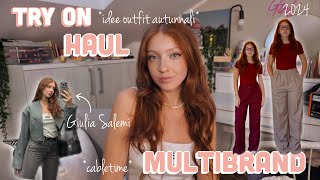 TRY ON HAUL MULTIBRAND  cabeltime the frankie shop two way nuditta✨outfit autunnali [upl. by Yrem]