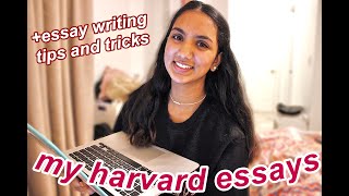 reading the essays that got me into harvard  college essay tips and tricks [upl. by Ahsiemaj846]