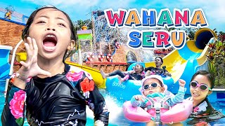 LEIKA BERENANG DI WATERPARK SELUNCURAN TERTINGGI DI JOGJA BARENG BABY DINAR TOMPEL KOLAM RENANG [upl. by Aunson510]