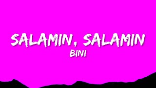 BINI  Salamin Salamin Lyrics [upl. by Elianore]