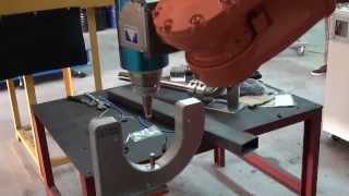 Robotic Laser Cutting Head with Bulls Eye TCP Calibration [upl. by Bing]