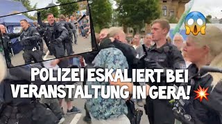 Polizei ESKALIERT bei Sommerfest in Gera völlig 😱💥 Jürgen Elsässer  Martin Sellner  Compact Verbot [upl. by Spaulding]