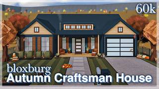 Bloxburg  Autumn Craftsman House Speedbuild no gamepasses  exterior [upl. by Blackwell748]