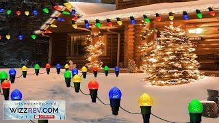 Newest Solar Christmas Pathway Lights Outdoor 20 LED C9 Christmas Lights Review [upl. by Feliks51]