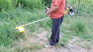 Pierwsze uruchomienie kosy spalinowej garden brushcutter [upl. by Peale]