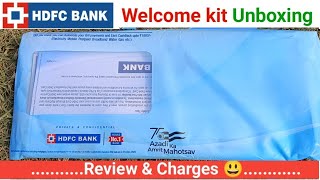 HDFC welcome kit unboxing amp Review  Annual charges  2024 [upl. by Ytitsahc939]