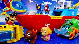 Paw Patrol Lets Go To The Sea Sea Patrol Toys Special  ToyMart TV [upl. by Lydell]