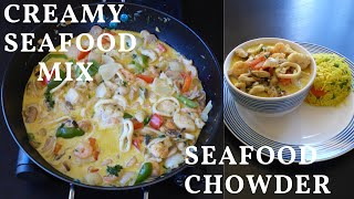 CREAMY SEAFOOD MIX  PERFECTLY MADE SEAFOOD CHOWDER  THAI CURRY SOUP [upl. by Anwahsar814]