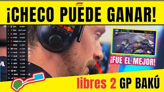 F1 BAKÚ L2 SERGIO PÉREZ FUE EL MEJOR MUCHO MEJOR QUE VERSTAPPEN EL REY DE BAKÚ PUEDE GANAR AQUÍ [upl. by Eilloh]