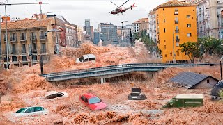 Mass Evacuation in Spain City washed away after severe flooding in Valencia bridge collapsed [upl. by Armond]