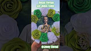 Coronas de San Judas Tadeo💚🤍🤎✨️ rosaseternas sanjudastadeo coronas arreglosflorales shots [upl. by Yvan]