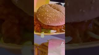 This girl trying a spicy dip chicken burger from Dalls [upl. by Haela]